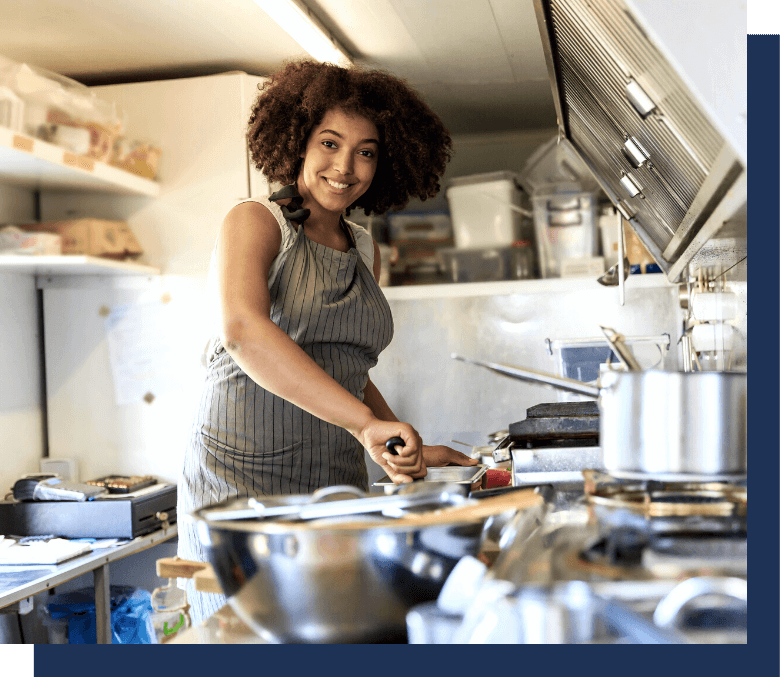 Restaurateur in the kitchen